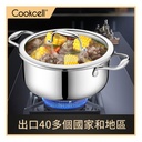 Cookcell - Korean seventh-generation honeycomb stainless steel anti-stick soup pot (24cm Double Ears)