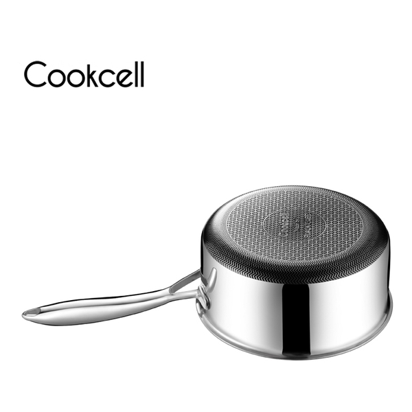 Cookcell - Korean Honeycomb Stainless Steel Non-stick Milk Pot (16cm Double Sided)