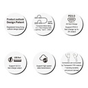 inno3C i-4LA-03 Transparent 4 in 1 Lightning/Type-C to USB/Type-C Cable 0.3M  , White