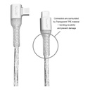 inno3C i-60C-20 Transparent Type-C to Type-C 60W L-shape Cable