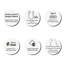 inno3C i-60CB-12 Transparent Type-C to Type-C 60W L-shape Cable 1.2M