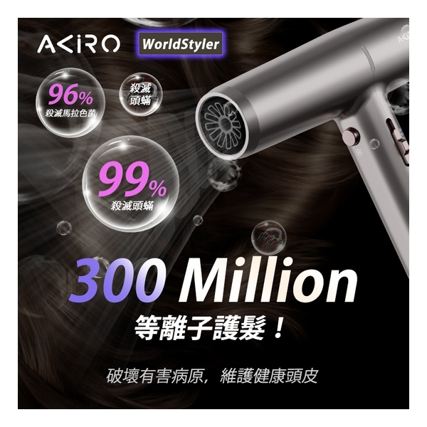 Akiro Worldstyler International Voltage Travel High-Speed Hair Dryer