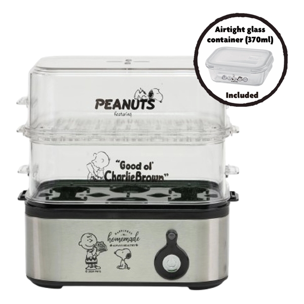 PEANUTS Authorized 1.6L Mini Steamer (12 Eggs)