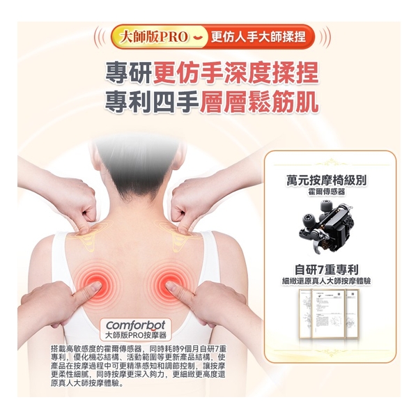Comforbot 大師版PRO 4D+揉捏捶按熱敷舒通肌勞筋膜深層放鬆按摩器