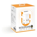 美國USATISFY GaN Master65W氮化鎵全快充7口智控安規伸縮充電線收納迷你拖板