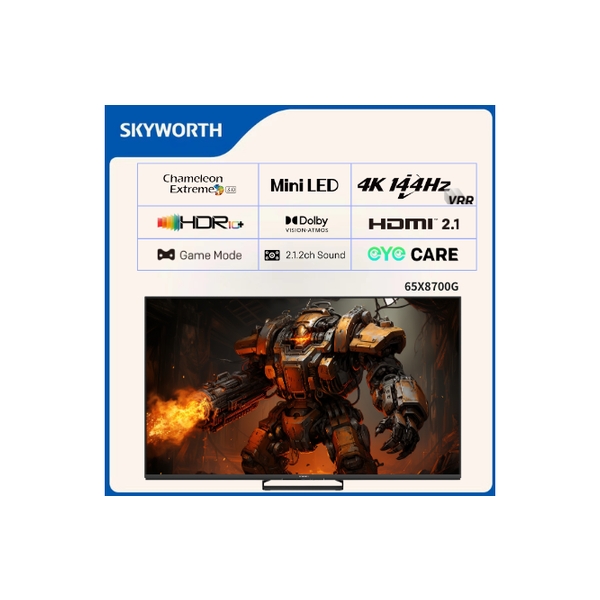 SKYWORTH - 65” 4K Mini LED Smart TV 65X8700G
