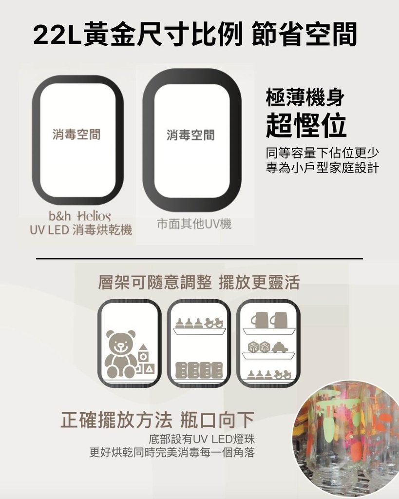 Swiss b&h Helios UV LED Disinfection Dryer - Aurora