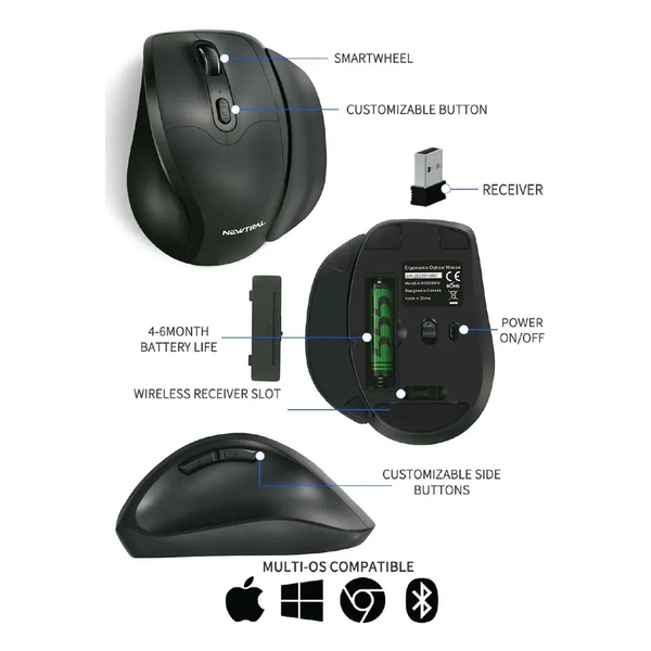 Newtral Third Generation Wireless Ergonomic Mouse