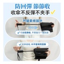 日本Yohome 單手智助自動開合防回彈一甩免疊防滴水抗風快收捷便晴雨傘 x 2 (黑色+米色)