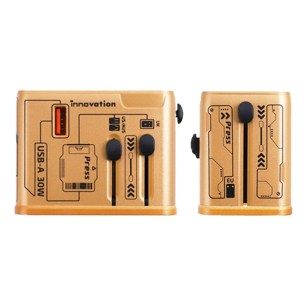 inno3C 75W GaN 4-Ports AC Socket Universal Travel Adaptor