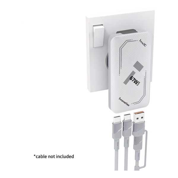 inno3C Ultra Slim 67W 3-Ports GaN Travel Fast Charger i-67ET