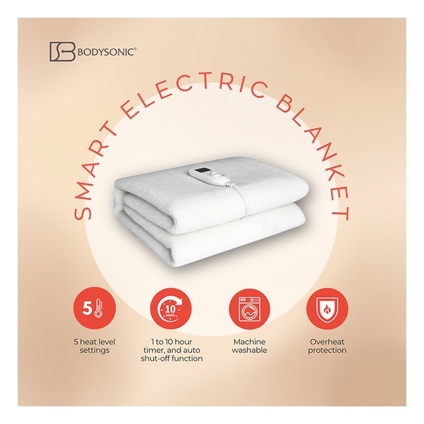 Bodysonic Smart Electric Blanket (Single) WK-EB-MJ201-WH