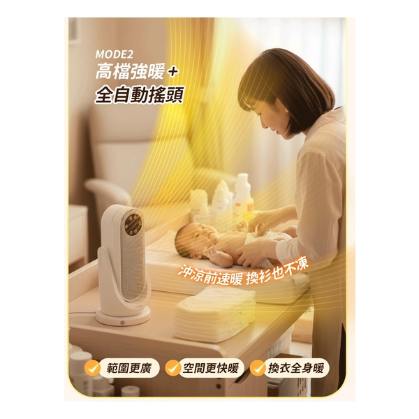 日本Yohome 全向自動4D搖頭均勻全身循環暖智感控開四季用暖風機PRO