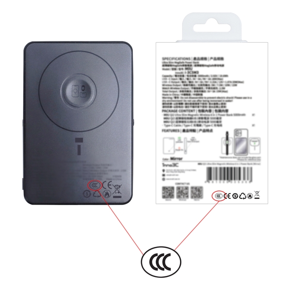 inno3C M0U Qi2 Ultra Slim Magnetic Wireless 5 in 1 Power Bank 5000mAh [CCC 3C Cert.]