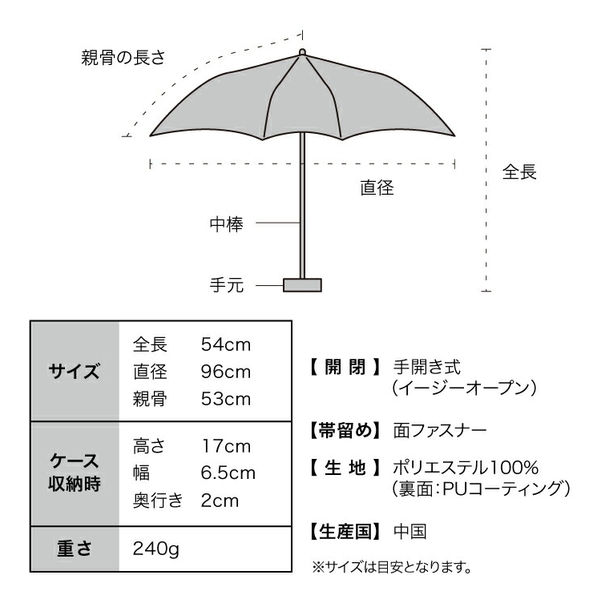WPC IZA Palm-Sized Miniature Folding Umbrella WPP105-ZA020