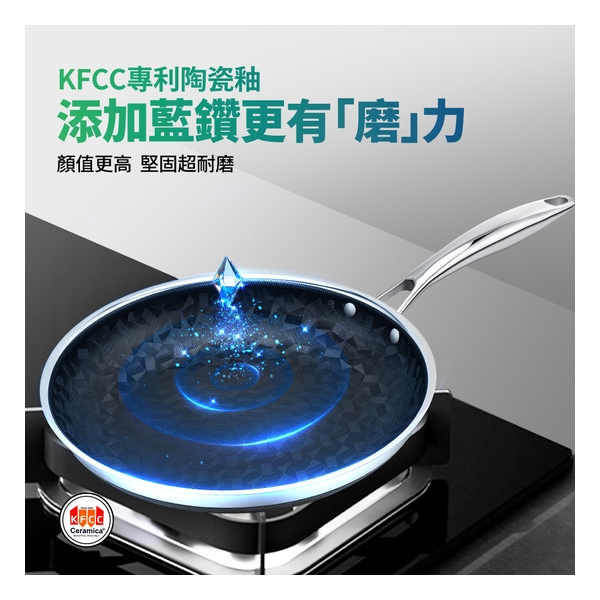 WBKN - Phantom Generation 3D Cyclone Pan-3D Cyclone Pattern Single Handle Frying Pan 28cm