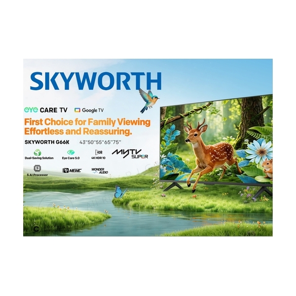 Skyworth - 43G66K 43-inch G66K Series 4K UHD Android 14 Smart TV