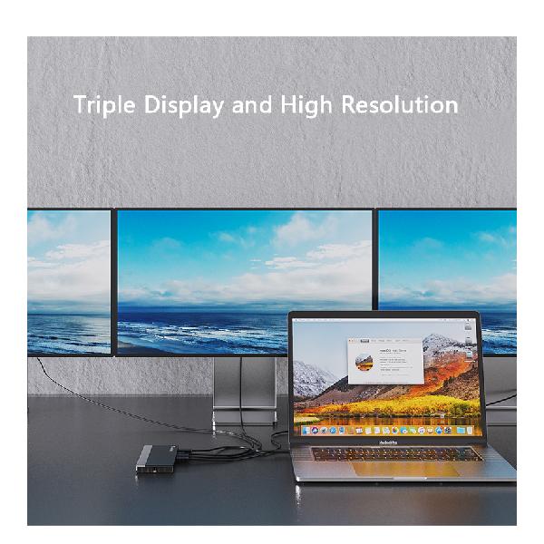 WAVLINK - USB-C 4K Triple Display 85W PD 
Docking HDMIx1 DPx2