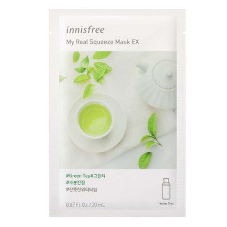 innisfree - My real squeeze mask EX (green tea) (10pcs) (Parallel import)