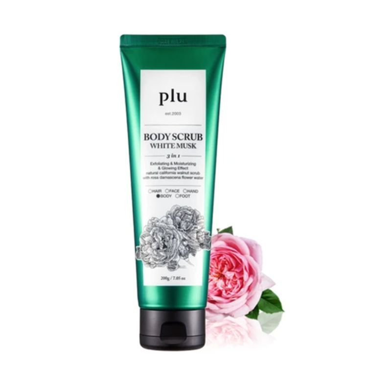 Plu - 3-in-1 Body Scrub White Musk 200g (Parallel Import)