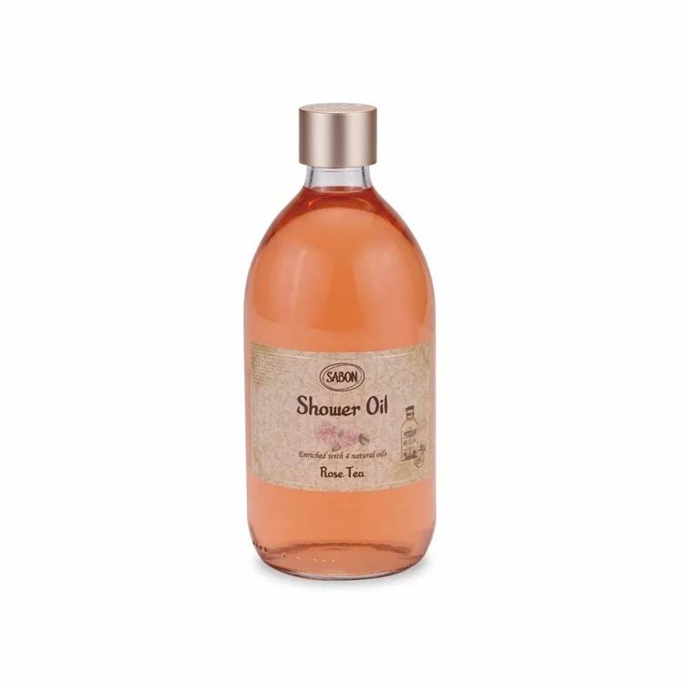 SABON - (Plastic Bottle)  Shower Oil 300ml - Rose Tea (Parallel Import)