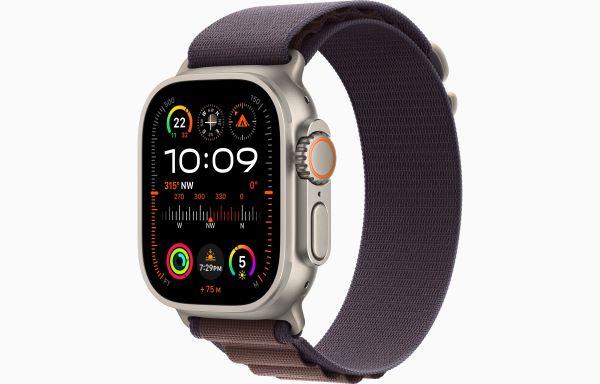 Apple Watch Ultra 2 GPS + Cellular, 49mm Titanium Case with Indigo Alpine Loop