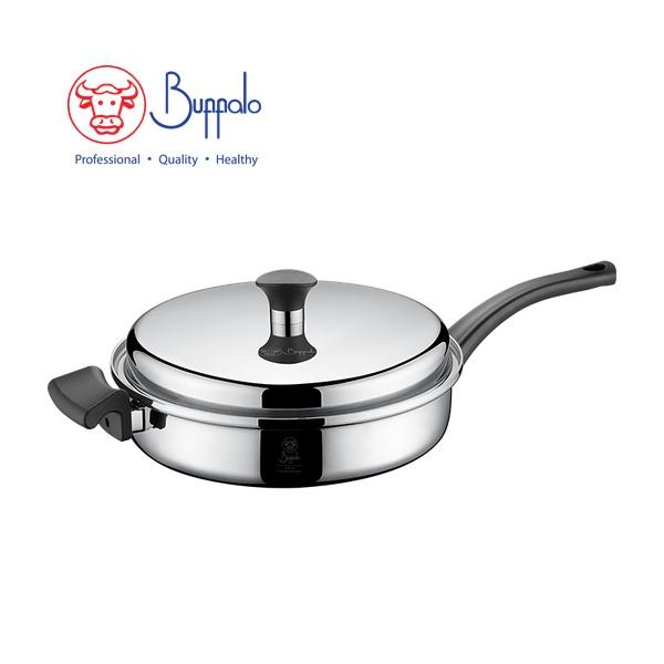 BUFFALO ELITE COOK I SUS316 5PLY SAUTE PAN WITH SST LID (28X6CM/3.2L)