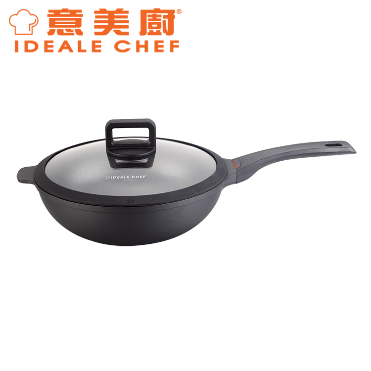 IDEALE CHEF DIE-CAST BK NON-STICK 30X9.5CM FRY WOK (THERMO RANGE) IC17030W