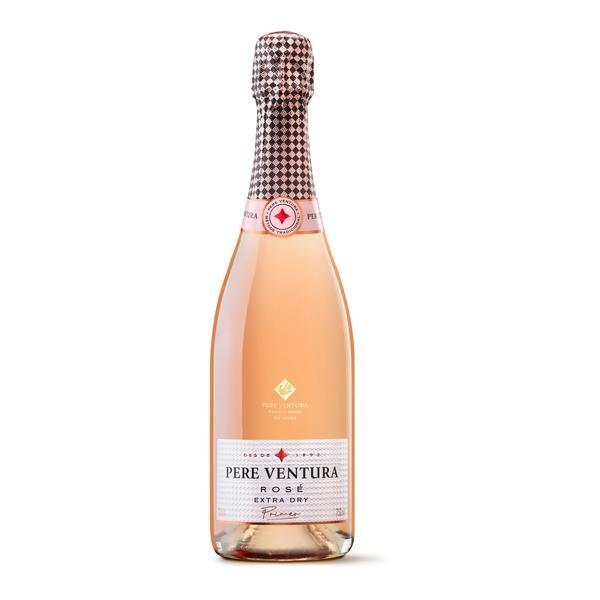 Spanish Rose Sparkling Wine Cava Pere Ventura Pimer Extra Dry Rose 4 bottles