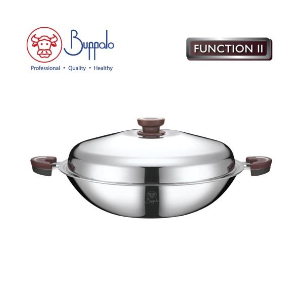 BUFFALO FUNCTION II 38CM FLAT BOTTOM WOK DH(WRFBI238BFUX)