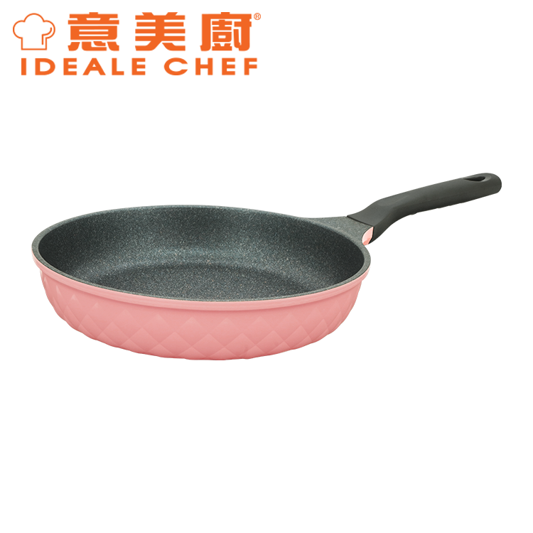 IDEALE CHEF KOREA CRYSTAL DIE-CAST MARBLING NON-STICK 26CM FRYPAN (PINK) IC16126F