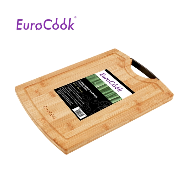 EURO COOK RECT. CARBONIZED BAMBOO CUTTING BOARD WITH HANGER (40X29X1.8CM)