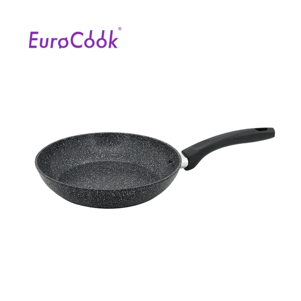 EURO COOK 鍛造鑄鋁雲石紋易潔單柄煎鍋- 黑色雲石紋