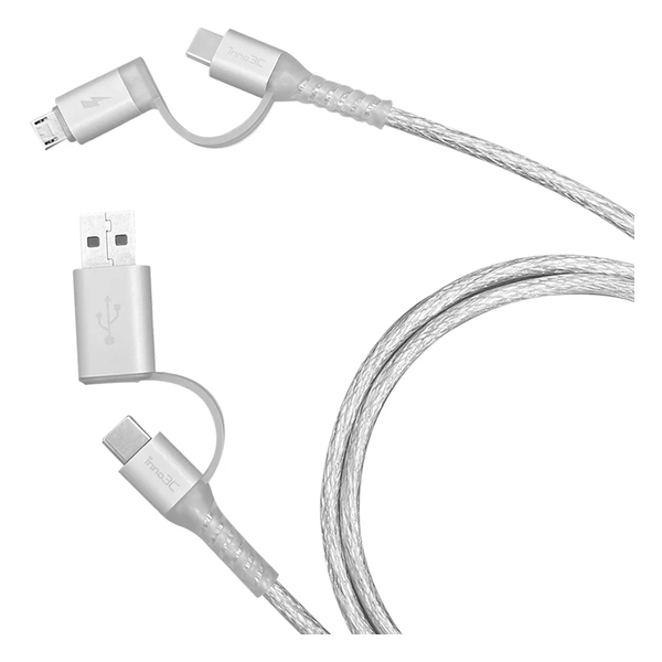 inno3C i-4MA-12 Transparent 4 in 1 Micro/Type-C to USB/Type-C Cable 1.2M
