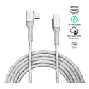 inno3C i-60C-20 Transparent Type-C to Type-C 60W L-shape Cable