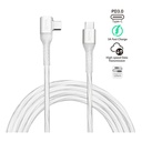 inno3C i-60CB-12 Transparent Type-C to Type-C 60W L-shape Cable 1.2M