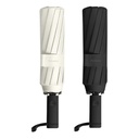 日本Yohome 單手智助自動開合防回彈一甩免疊防滴水抗風快收捷便晴雨傘 x 2 (黑色+米色)