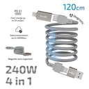 inno3C 240W 四合一磁吸收納線 120cm i-4M240-12-GY