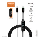 inno3C 240W TFT LCD Type-C to Type-C Data Transfer Charging Cable 120cm (Black) i-DC240-12-BK