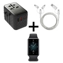 inno3C GaN 65W 4輸出旅行轉換插頭 + inno3C 五合一透明快速充電線1.2M + Honor Band 9 智能手錶