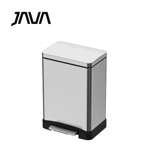 JAVA 12公升長方形不鏽鋼腳踏垃圾桶 JH8858-12L