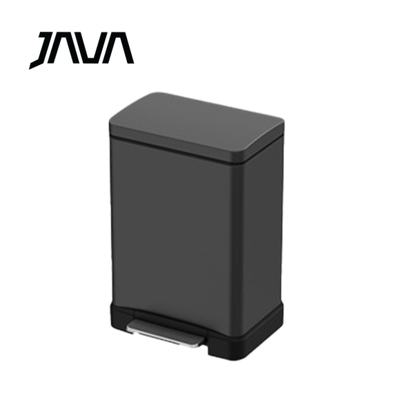 JAVA 12公升長方形不鏽鋼腳踏垃圾桶(鈦金灰色) JH8858GY-12L