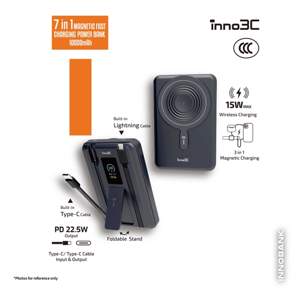 inno3C KH-99 7 in 1 Magnetic Fast Charging Power Bank 10000mAh [CCC 3C Cert.]