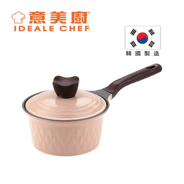 IDEALE CHEF - Korea CRYSTAL II Die-Cast Aluminium Titanium Coated Non-Stick Saucepan w/ Lid 18cm / 2L (IC17618P)
