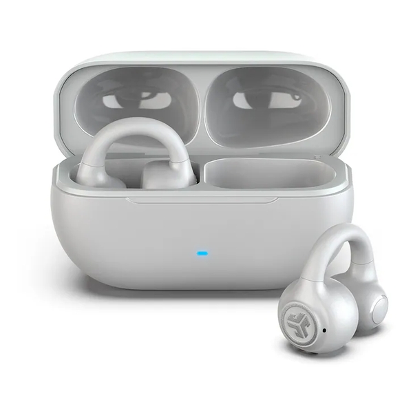 JLab Flex Open True Wireless Earbuds (Clip-On Cuff Design) - White