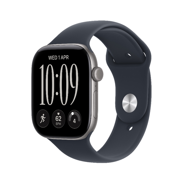 Apple Watch Series 12 GPS 46mm Space Grey Aluminium Case with Navy Blue Sport Band - M/L