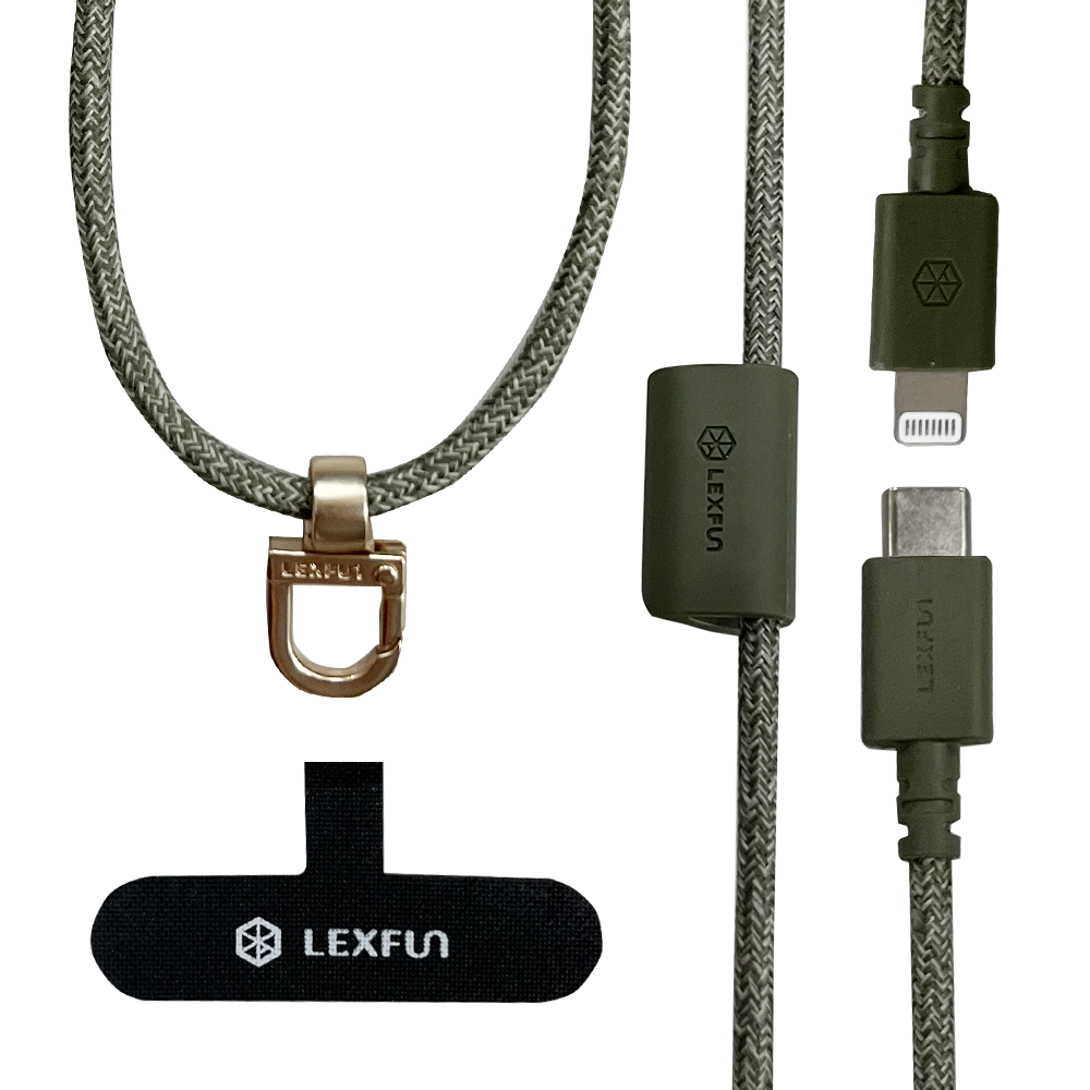 LEXFUN Power Sling 可調式充電線手機背帶 (USB-C To USB-C)