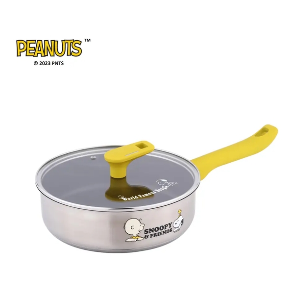 PEANUTS Authorized product foodgrade 24cm Stainless steel fry pan