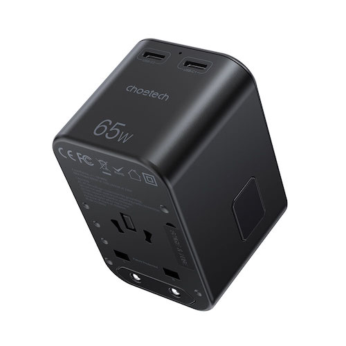 CHOETECH PD65W 2C+A GaN Travel Wall Charger