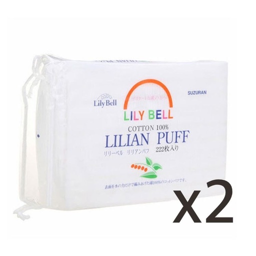 [140F0072] Lily Bell - Attirer Puff 222pcs x 2(5cmx6cm) (Parallel Import)